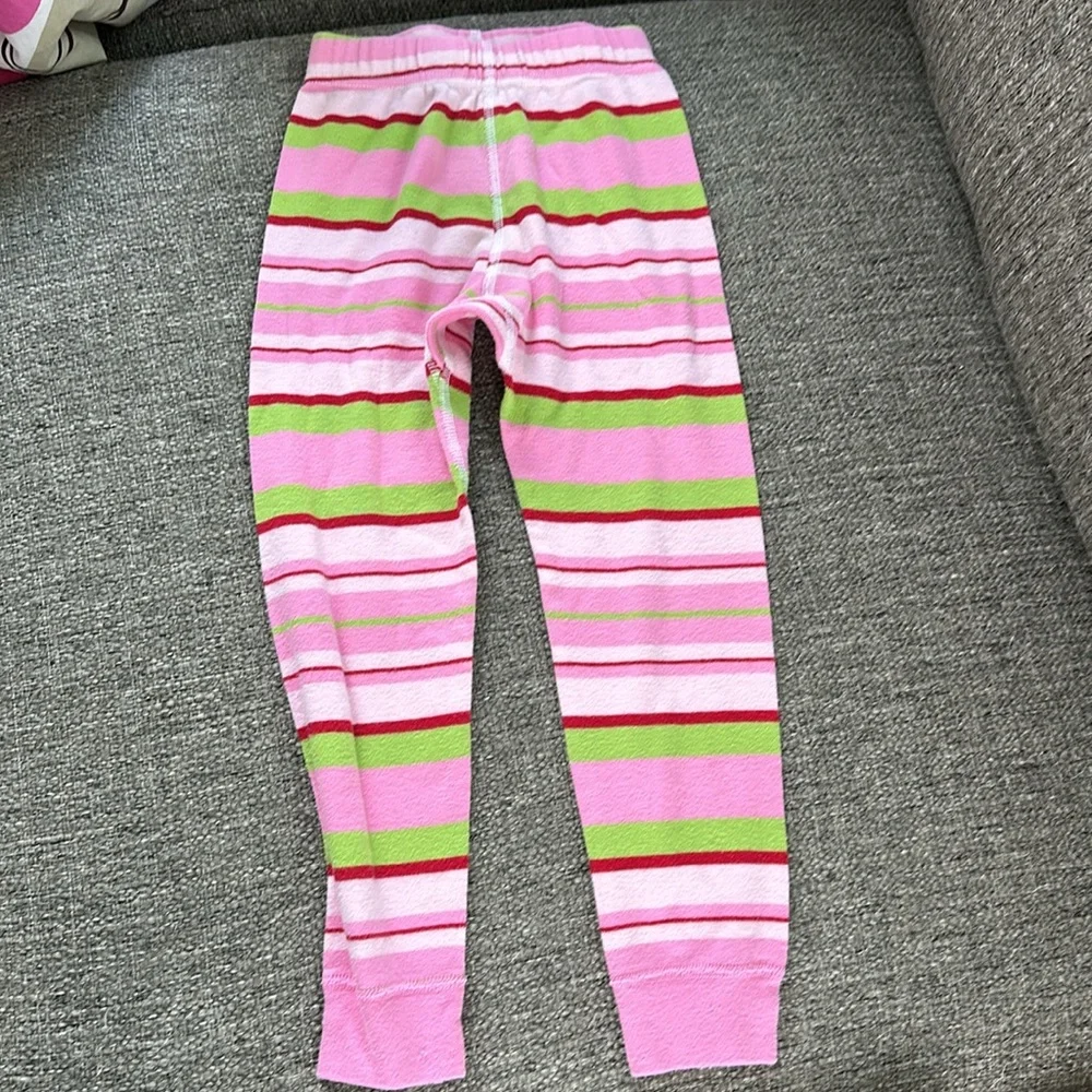 Hanna Andersson 100% Organic Cotton Pink Striped Pajama Set Size 3